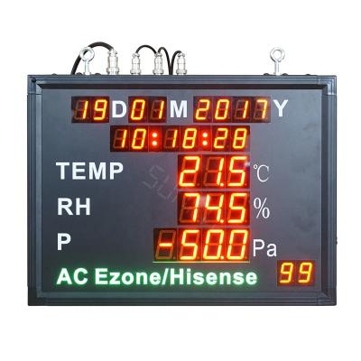 China Temperature Humidity And Time And Humidity Display LED Temperature Pressure Sign With Remote Control for sale