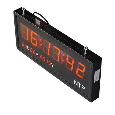 China Multi-Function Custom Clock Large NTP Clock Time Automatic Sycnchronization Digital LED Wall Clock for sale