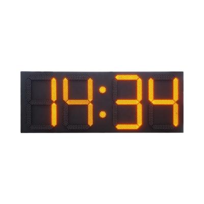 China Outdoor Public Place USA Electronic LED TIME And Temperature Sign Clock Timer Panel Board Display for sale