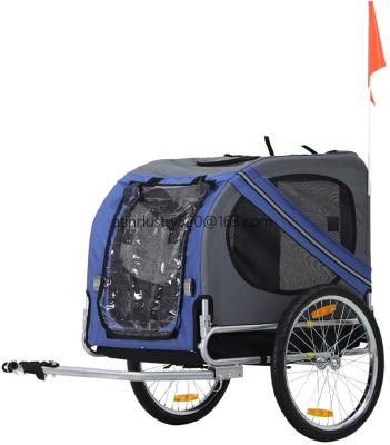 China New Sustainable 2-in-1 Pet Trailer For Dogs Outdoor Medium Size Bicycle Dog Cart for sale