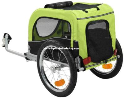 China Small Animals Pet Trailer Folding Dog Bike Trailer Pet Bicycle Walker Travel Carrier Dogs In Europe for sale