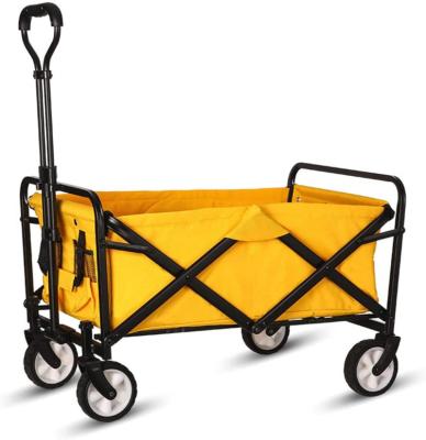 China Durable Folding Outdoor Garden Park Cart Picnic Camping Folding Utility Cart (Compact Dimension, Yellow) for sale