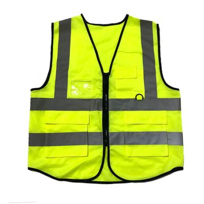 China Cotton High Visibility Reflective Vest Multi Pockets Traffic Vest Safety Reflective Cheap Clothing for sale