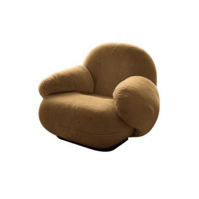 China Storage Free Sample Leisure Design Lying Reclined Plastic Rocking Rotating Gold For Metal Arm Sofa Brown Large Chair for sale