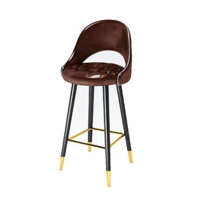 China Contemporary Nordic Modern Style Backrest High Backrest Industry Chair Art Lounge Iron Stool Milk Referee Chair Bar Chair for sale