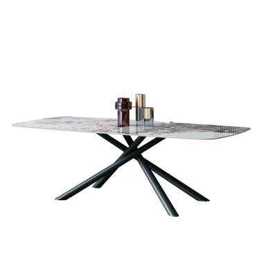 China Adjustable Italian Light Luxury Modern Vintage Rectangular (Height) Granite Dining Marble Table for sale