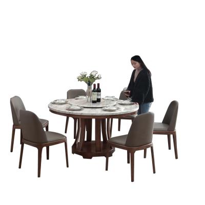 China Solid wood (other) maple adjustable with good prices dining table round wood for sale white oak round extendabke dining table for sale