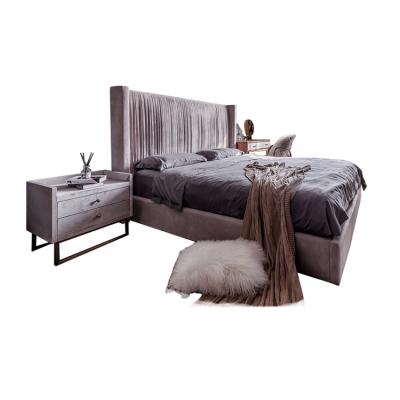 China Modern Double Bed Luxury Modern Furniture Storage Bedroom Hotel Bed Set for sale