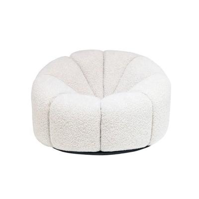 China Simple Modern Round Low Seater Slipcovered Baby Sofa Chair Furniture Room White Couch Sofa With Side Table for sale