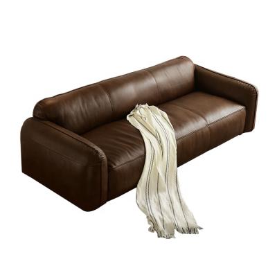 China Hot Sale Modern Slipcovered Office Living Room Leather Feather Stuffing Modern Sofa Leather For Big Wholesale for sale