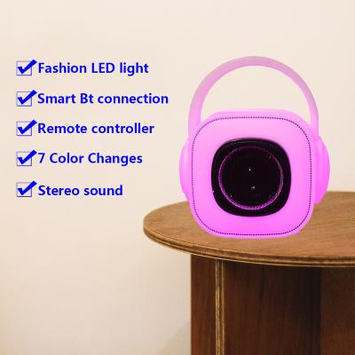 China LED Light Modern Speaker Lighting Speakers Center Stand Blue Music With Led Light Music Song Audio Speaker for sale