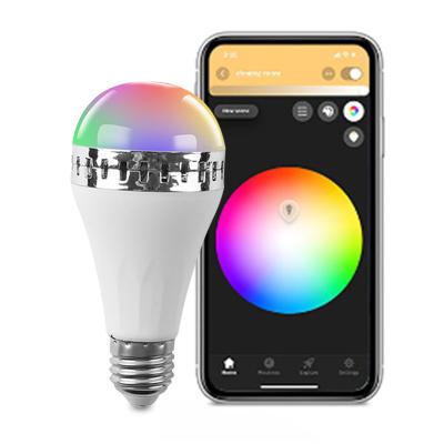 China Modern Mutil-color Changing Rhythm Music Light Bulb RGB LED Music Audio Wireless Smart Song Speaker for sale