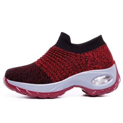 China Fashion Trend Comfortable Air Cushion Womens Slip On Walking Shoes Lightweight Fitness for sale