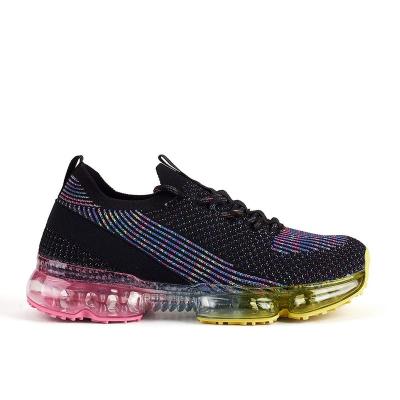 China Fashion Trend Breathable Knitted Vamps Unisex Air Cushion Casual Sport Shoes Womens Mens Sizes are available for sale