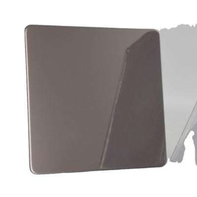 China Hotel 200/300/400 Series Sus304 8k Anti Finger Mirror Brown Stainless Steel Sheet for sale