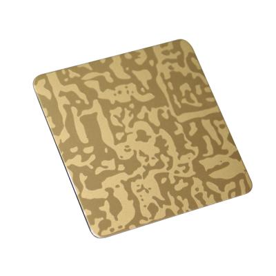 China Foshan Hotel Etching Customized Gold Color Stainless Steel Decorative Sheet For Door Elevator for sale