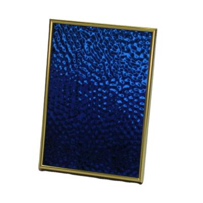 China Hotel Honeycomb Shape Sapphire Blue Steel Sheet Stamped Stainless Steel Panel For Building for sale