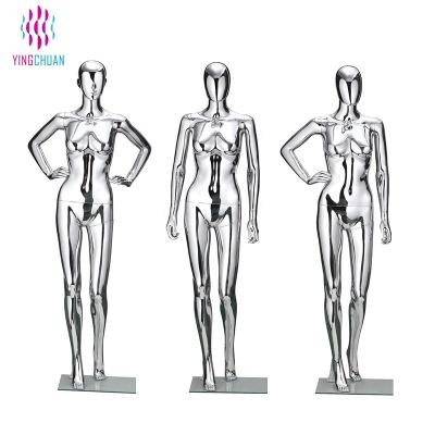 China Wholesale Plus Size Full Body Windows Show Chrome Female Mannequin for sale