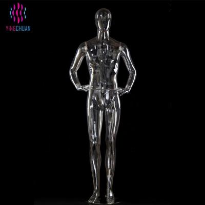 China High Quality Male Transparent Body Mannequin Clear Size Mannequin Plus Full Mannequins for sale