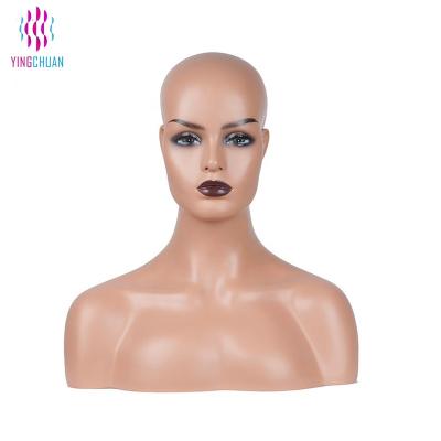 China Mannequin Head Fashion Female Mannequin Head With Shoulders For Wig Display for sale