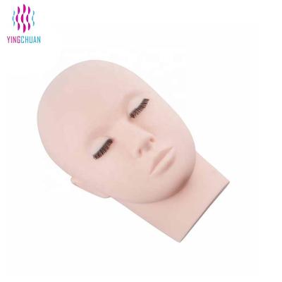 China Mannequin head silicone professional mannequin flat head with eyelashes for sale