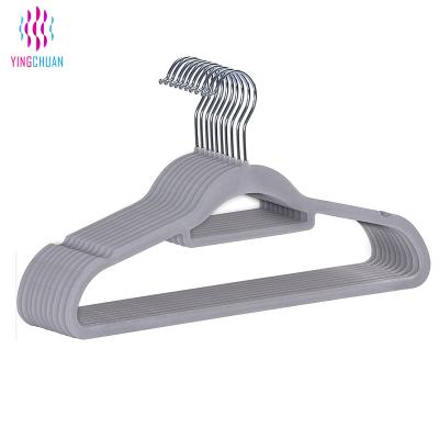 China Sustainably Thin Velvet Space Saving Non-Slip Coat Hangers With Great Price for sale