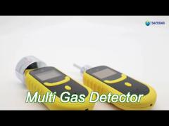 portable 4 in 1 multi gas detector co o2 ex h2s with internal sampling pump