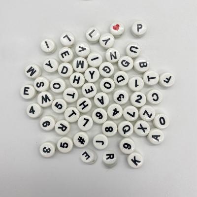 China Jewelry Making Wholesale High Quality China Alphabet Beads Letter Beads Symbol Disc Shape Beads For DIY Fashion Jewelry Making for sale