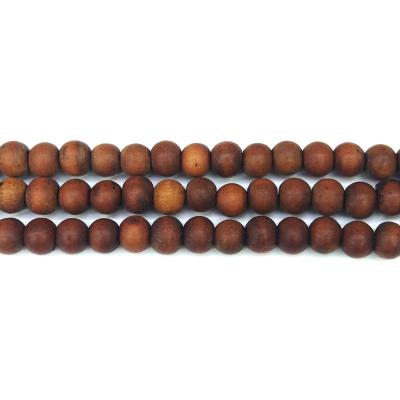 China Jewelry Making Wholesale Antique Natural Light Brown Hardwood Beads 6mm 12mm Soft Round For DIY Jewelry Making for sale