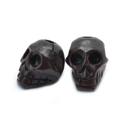 China Jewelry Making 2021 Hot Sale Cut Out Antique Looking Natural Hardwood SKULL Beads 6mm 14mm 15mm 16mm 21mm For DIY Jewelry Making for sale