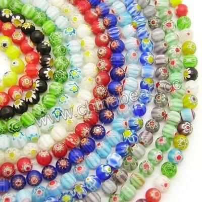 China Crystal Wholesale Color Glass Bead, 6mm Chevron Beads Colorful for sale