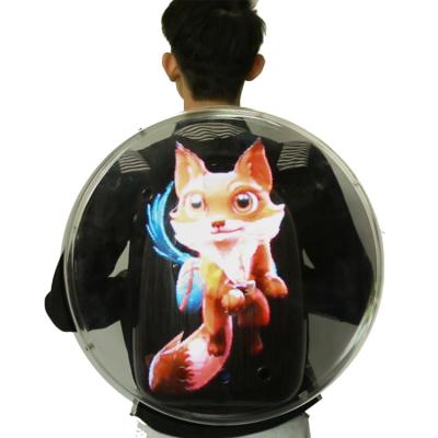 China Holographic Advertising Backpack 50cm Outdoor 50cm LED Display 3D Hologram Fan for sale