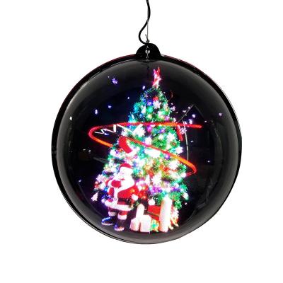 China Led Advertising Factory Sale 3D Hologram Display Christmas Ball Advertising Fan for sale