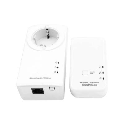 China WIRELESS NETWORK HomePlug Electronics AV 500Mbps AC Ethernet Homeplug Powerline Adapter Kit for sale