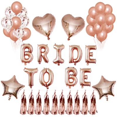 China Bechalor Party Decoration Rose Gold Balloons Party Pre Wedding Decorations Brides Bachelor Party Supplies for sale