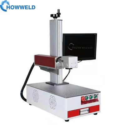 China VISION SYSTEM Raycus Metal Jewelry Mark Engrave Fiber Laser Marking Machine 20w 30w 50w With Auto Focus for sale