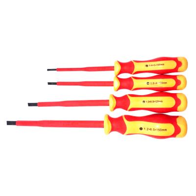 China Electrican 1000V Insulated VDE Slotted Screwdrivers for sale