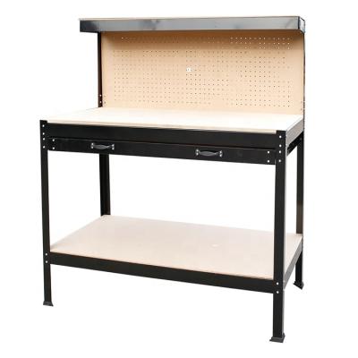 China High quality wooden machine repair shops garage work table workbench with one drawer for sale