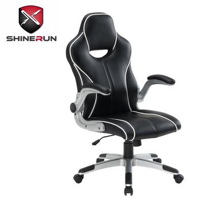 China 2022 Cooling Black Adjustable Game Furniture High Quality Leather Gaming Chair Armrest Gaming Chair for sale