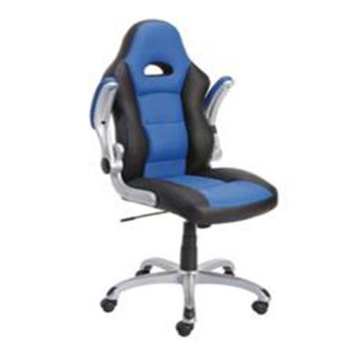 China SHINERUN Cooling Racing Style Bonded Blue Leather Gaming Chair Office Chair Ergonomic Computer Chair for sale