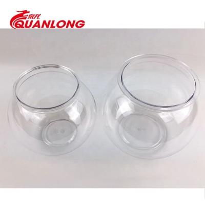 China Viable Round Clear Plastic Fish Bowl Cups Small Bowl Aquarium for sale