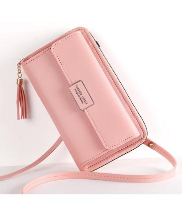 China 2022 Modes Large Capacity Wallet Waterproof PU Leather Cross - Body Zipper Bag With Shoulder Phone Multifunctional Bag For Women for sale