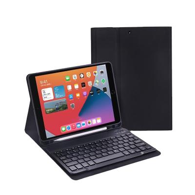 China Fanshion HOT SALE BT Keyboard Case Release With Pencil Holder PU Leather Case For iPad 8th 7th Gen 8 10.2 Keyboard Cases for sale