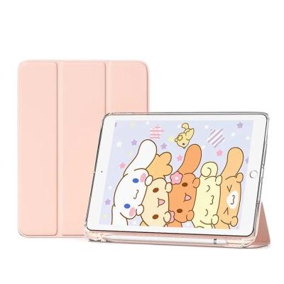 China Transparent iPad Mini 6 Tablet Case with Pencil Holder Smart Auto Sleep and Wake Soft Silicone Stand Cover for iPad Mini 6 Case for sale