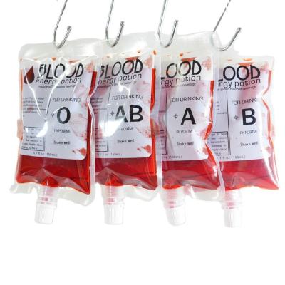 China wholesale Halloween Blood Nozzle Bag Plasma Drink Bag Juice Bag 20 PCs in Stock 250ml for sale