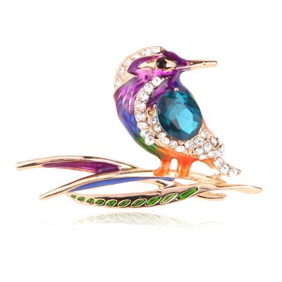 China Fashion Gold Bird Brooch DIY Pin Brooch Personality Trendy Brooch For Women for sale