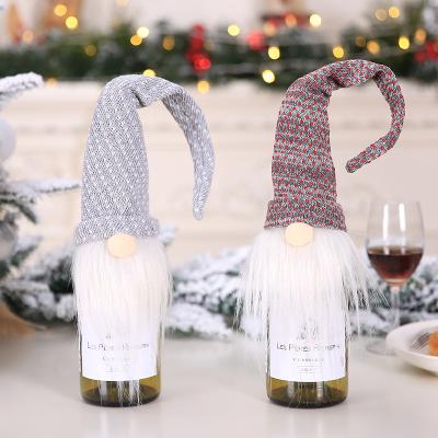 China New Year Fashion Decor Christmas Gifts Cute Merry Christmas Decorations Wine Bottle Cover For Home for sale