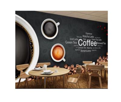 China Cafe Wall Modern Interior Custom Printing Mural for sale