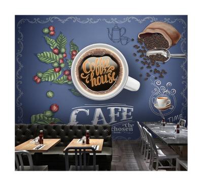 China Restaurant Modern Cafe Decorative Wallpaper Mural for sale