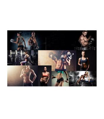 China Modern High Quality Self Adhesive PVC Vinyl Fitness Wallpaper for sale